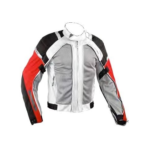 A-Pro Areotech White-Red Giacca Moto Touring