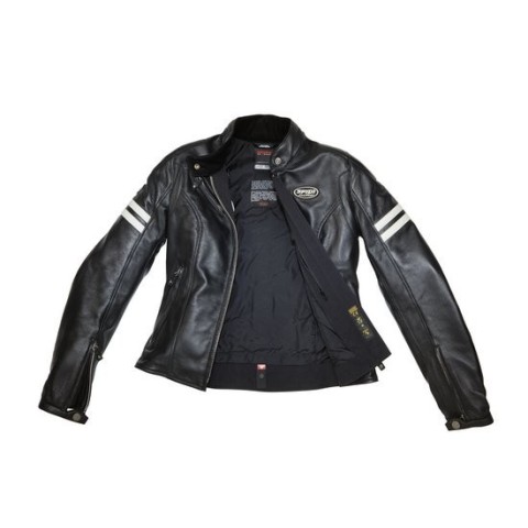 Spidi Ace Leather Lady Black Women Motorcycle Jacket