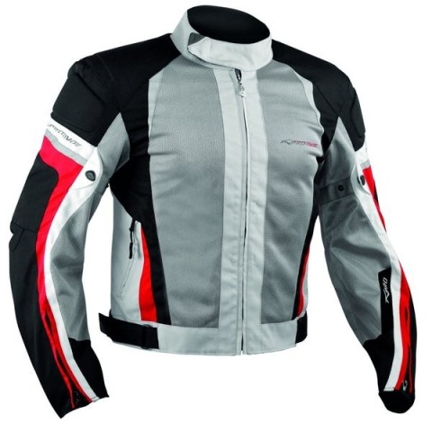 A-Pro Eolo Grey Red Summer Motorcycle Jacket