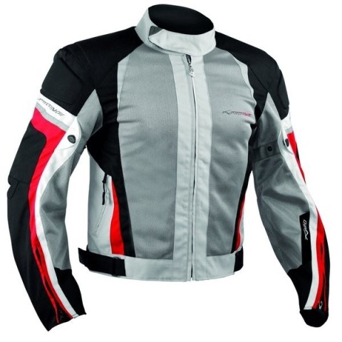Chaqueta Moto Verano A-Pro Eolo Grey Red - AlexFactory Talla 3XL