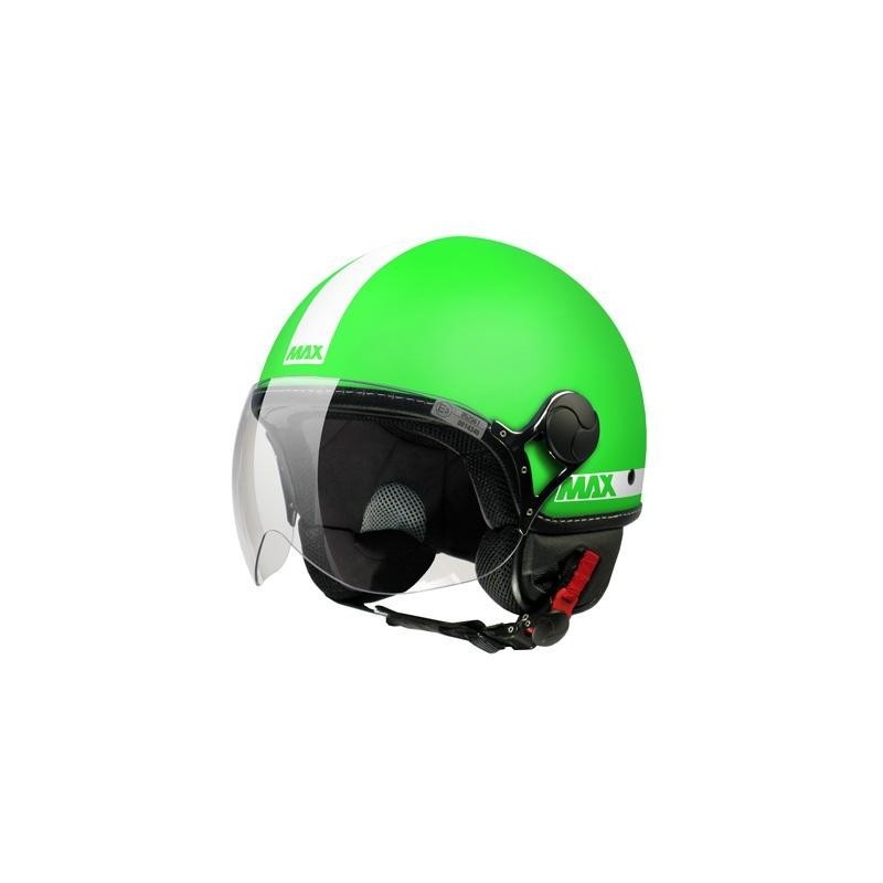 Max Power Fluo Matt Green Jet Motorcycle Helmet