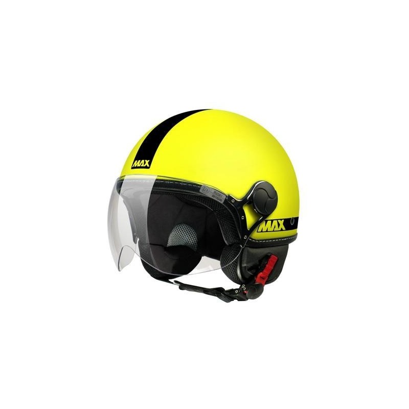 Max Power Fluo Matt Yellow Jet Motorcycle Helmet