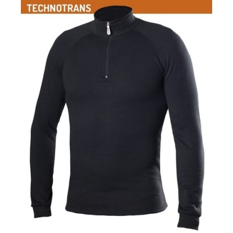 Camiseta Térmica Biotex Zip Turtleneck Technotrans Black