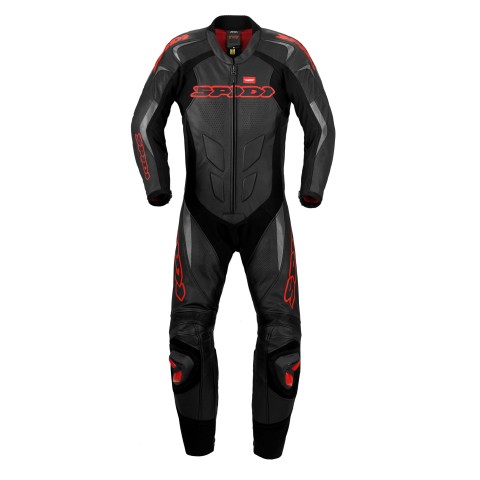 Spidi Supersport Wind Pro 1Pc Leather Motorcycle Suit Black-Red