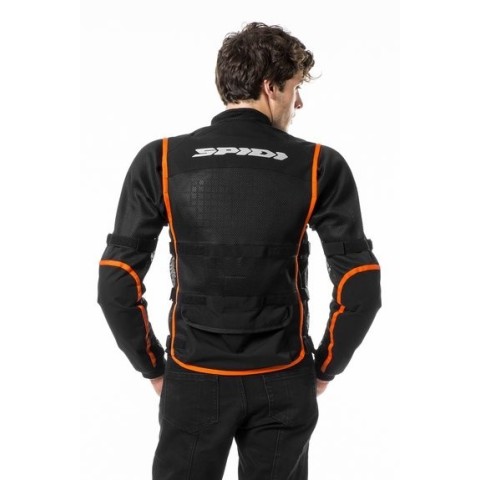 Jaqueta Moto Verão Spidi MultiTech Armor Evo Orange-Black | Orange/Black