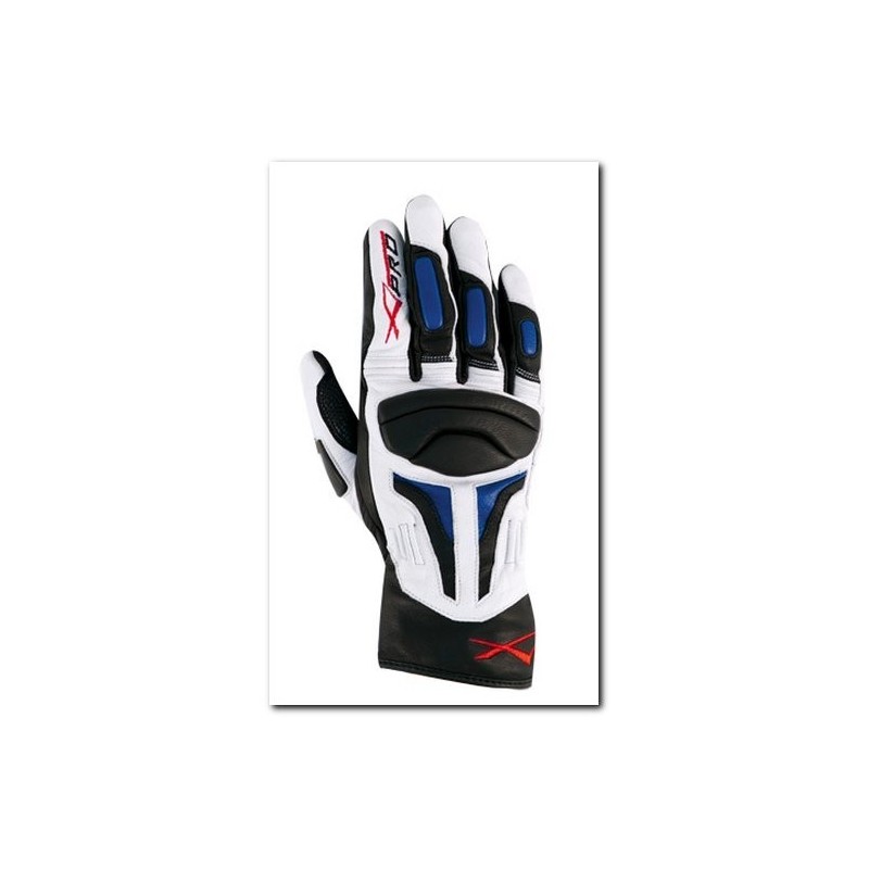 Leather Gloves A-Pro Fire Power White Blue