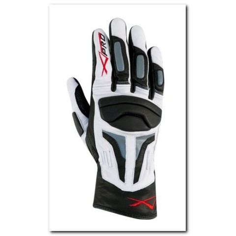 Leather Gloves A-Pro Fire Power White Grey