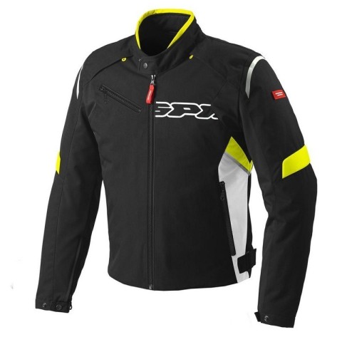 Spidi Flash Tex Motorcycle Jacket Black-Yellow | Black/Yellow