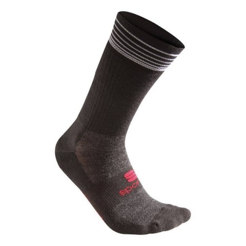 Sportful Merino Short Sock Calze in Lana | Black/Grey